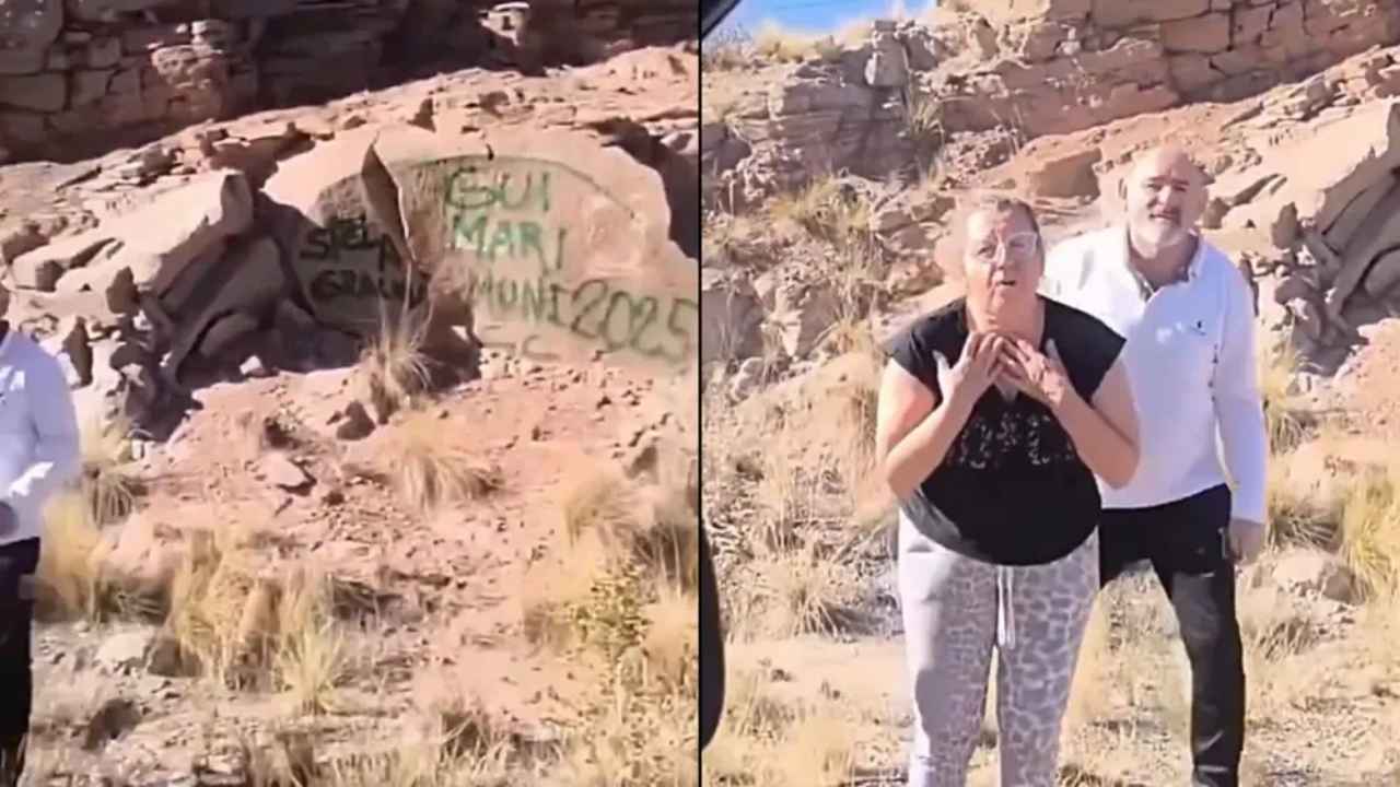 Multa para turistas que pintaron piedras en Potrerillos