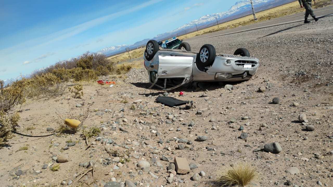 Vuelco en Ruta Nacional 144 de Malargüe