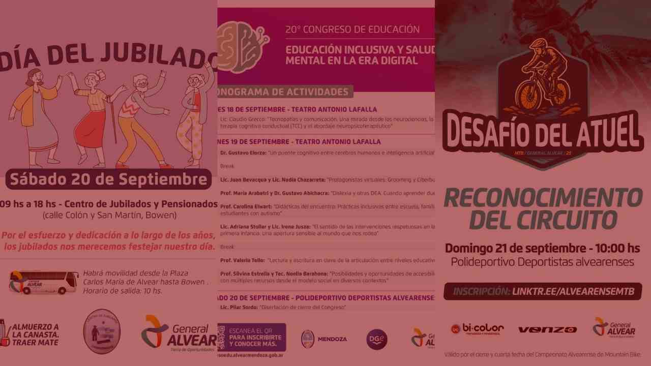 Agenda de fin de semana en Alvear