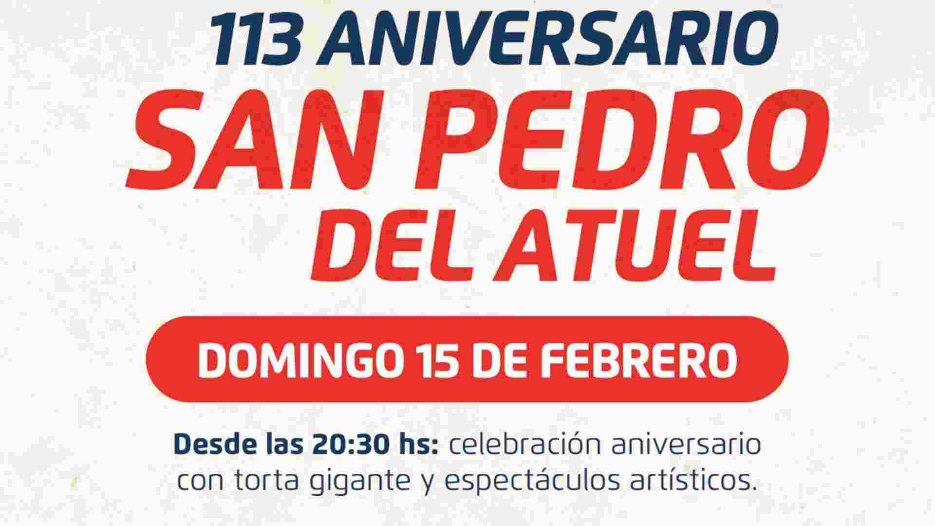 San Pedro del Atuel festeja su aniversario
