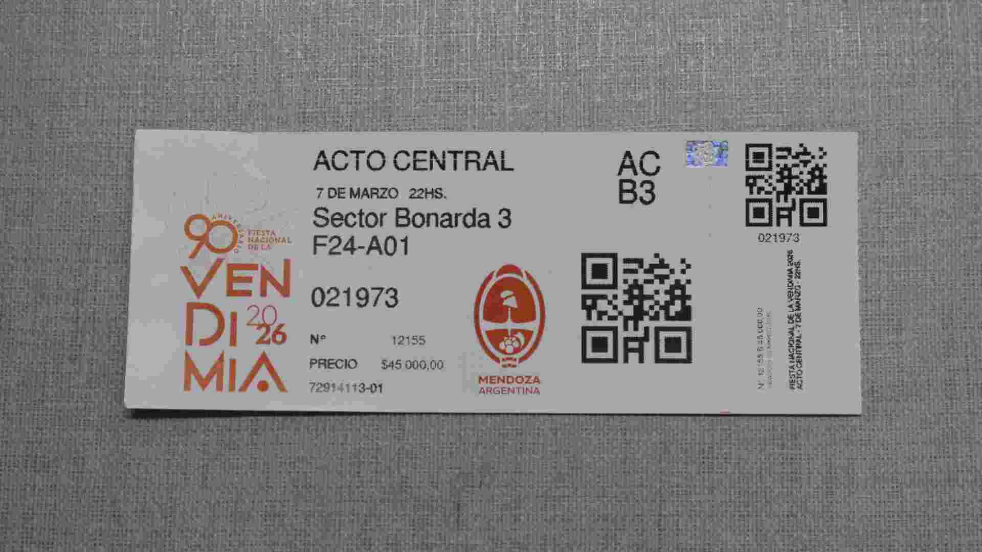 Entradas Vendimia 2026 en General Alvear