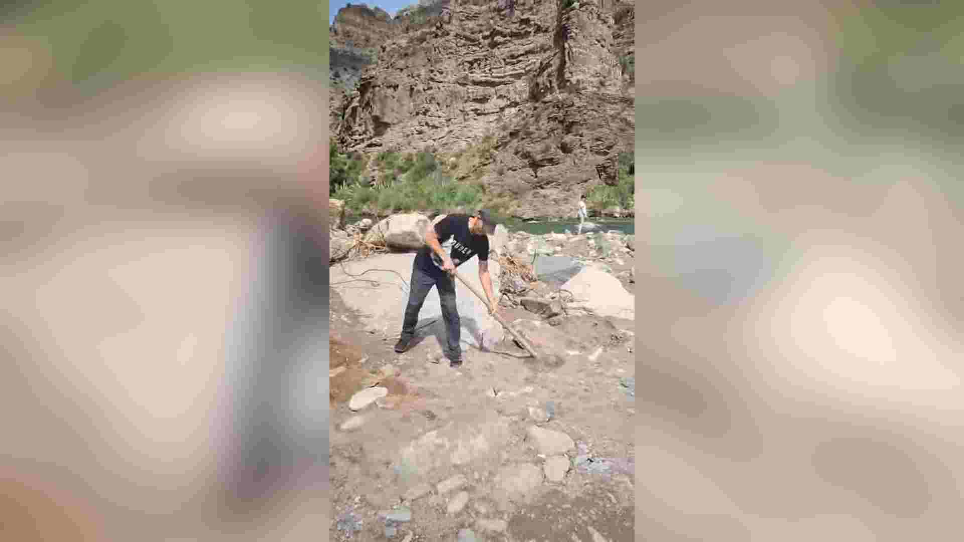 Guías de turismo reparan ruta Cañón del Atuel