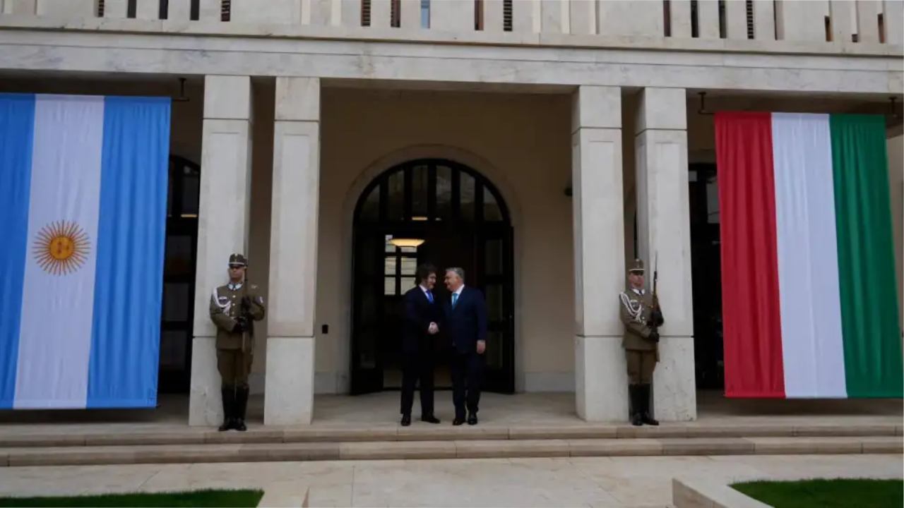 Javier Milei en Hungría