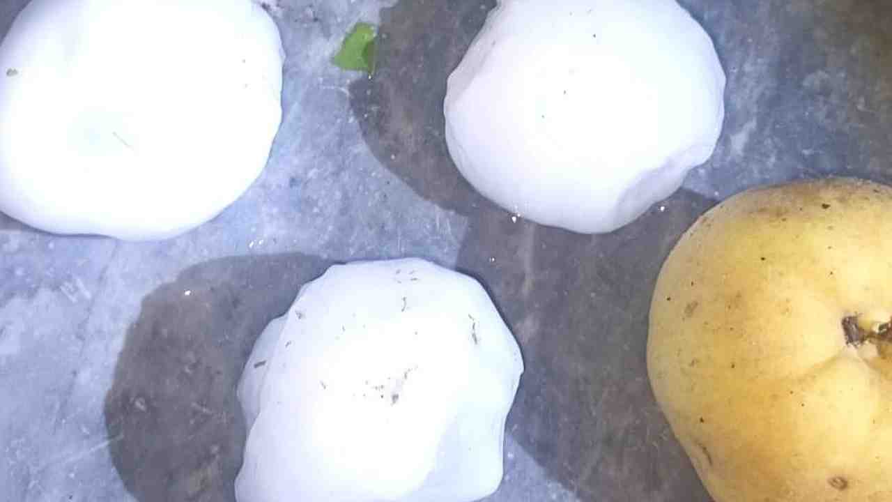 Tormenta con Granizos gigantes en San Rafael