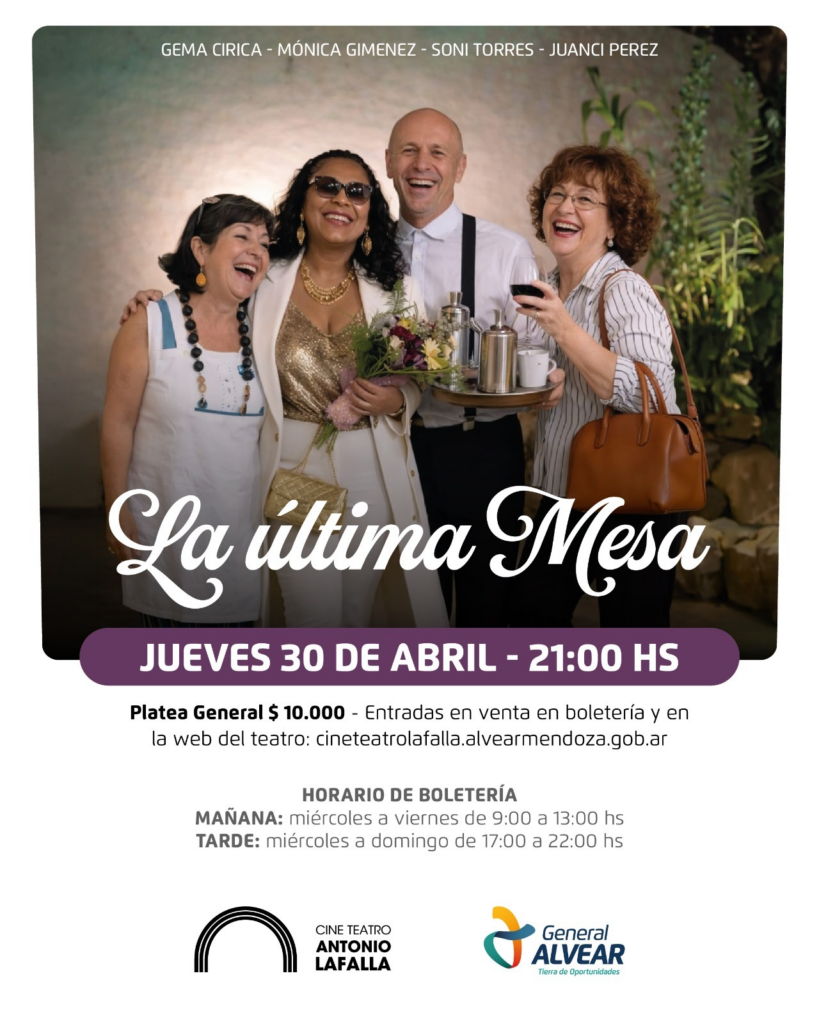 Obra de teatro La Última Mesa en General Alvear