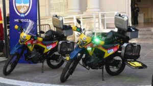 Presentaron las motoambulancias en Mendoza