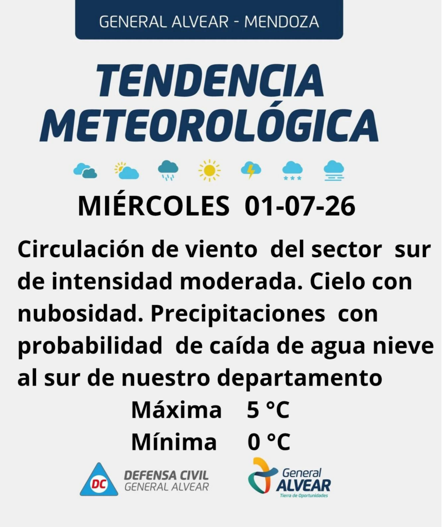 Masa de aire polar en Mendoza