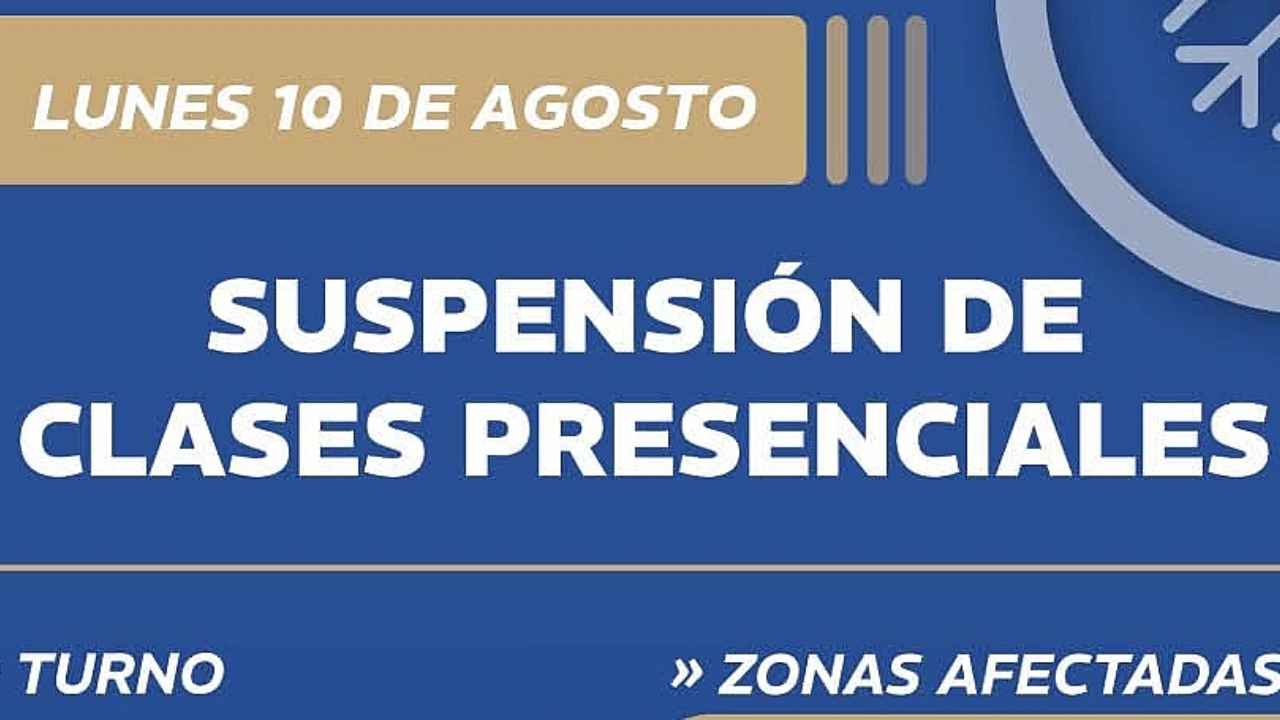 suspensión de clases en San Rafael y Malargüe