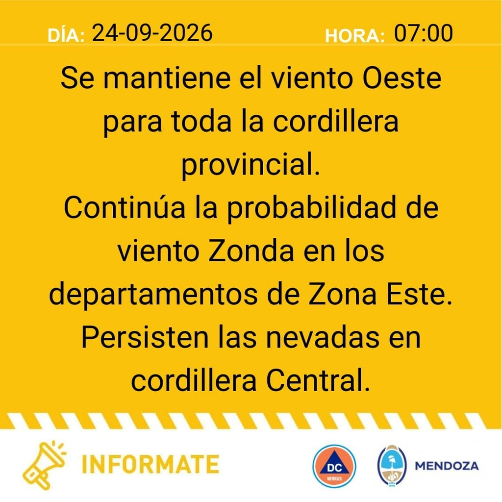 Viento Zonda en General Alvear